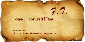 Fogel Tonuzóba névjegykártya